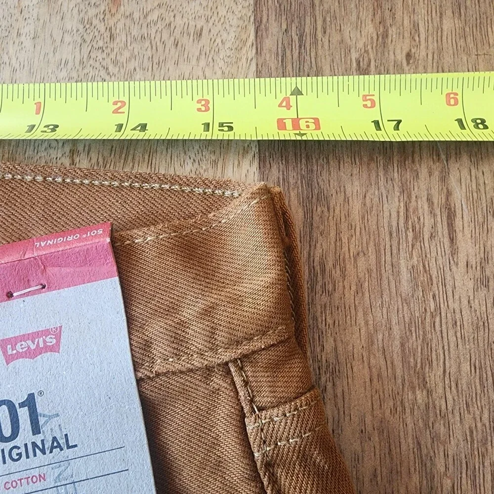 Levi's 501 Original Jeans Mens 31x32 Brown Straight Button Fly Cotton Denim